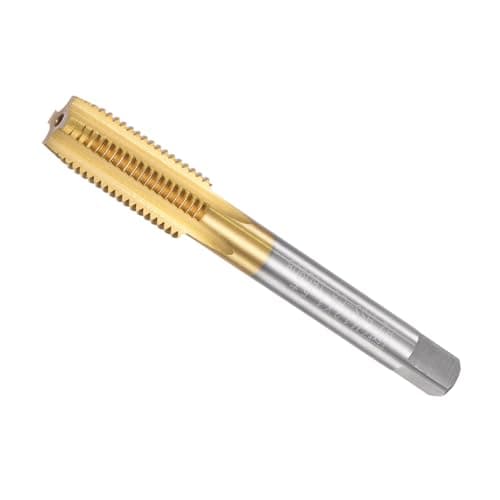 Image of CoCud Straight Flute Taps, M12 x 1.5 Thread Size, Titanium Cobalt High Speed Steel Metric Left Hand Threading Tools - (Applications: for Aluminum Stainless Steel Bronze Plastics)