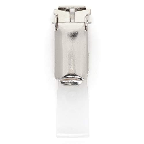 Image of Badge Clips by Lanyards Tomorrow – Pack of 100 Locking Clips for ID Badges Holders Strap Gripper Used for Fastening Vinyl or PVC Business Visitor Name Tag Security Pass Card Holders