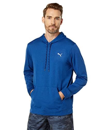 Image of PUMA Cloudspun Progress Hoodie, Blazing Blue Heather, Large