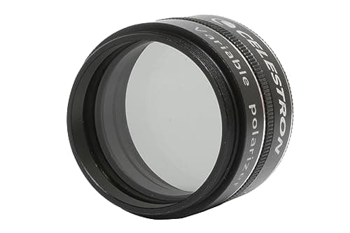 Image of Celestron 94107 Variable Polarizing Moon Filter - Reduces Brightness and Glare, Compatible with 1.25" Eyepieces and Suitable for Lunar, Venus & Double Star Observation, Black