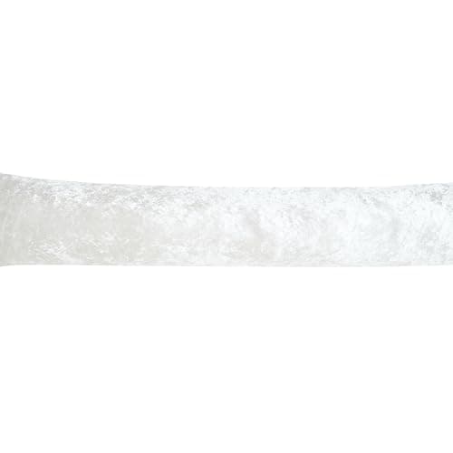Image of Soft Velvet Draught Excluder 92×20cm – Luxury Door Draught Stopper Cushion (White Velvet)