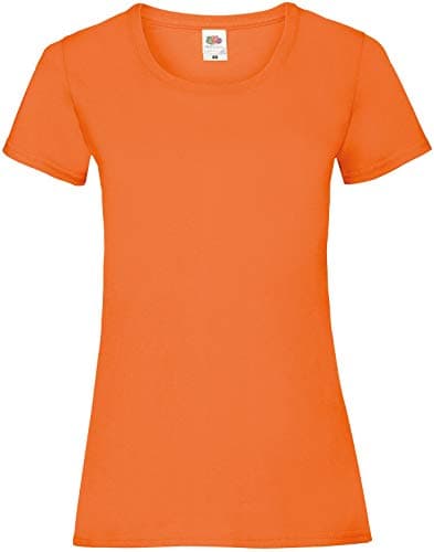 Image of Fruit of the Loom Women's Valueweight Short Sleeve T-Shirt, Orange, 10 (Manufacturer Size:Small)