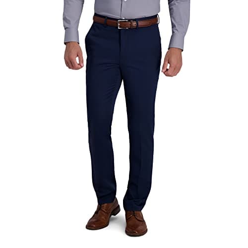 Image of Kenneth Cole REACTION Men's Slim Fit Heather Dress Pant, Navy, 31W x 32L
