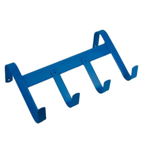 Image of GS Equestrian & Country 4 Hook Metal Handy Hanger – Wall Mounted Tack Rack for Bridles, Headcollars & Equipment Storage (Blue, One Size)