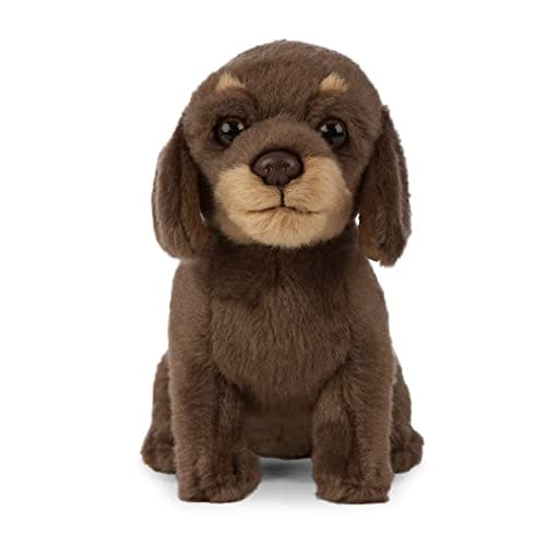 Image of Living Nature Soft Toy - Plush Sausage Dog Dachshund Puppy, Brown, 16cm