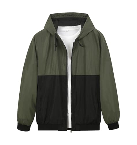 Image of MADHERO Mens Windbreaker Jacket Lightweight 90s Retro Wind Breakers - - Large