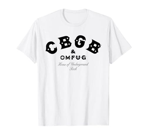 Image of CBGB Classic Logo On White T-Shirt