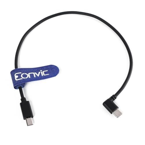 Image of Eonvic Right Angle USB Type C Control Cable for DJI Ronin-SC/RSC2/RS2/RS3/Mini/pro/RS4.Pro to Multi USB for Sony A7R A7R II A7R II1 A7R4 A7R5 A6100 A6300 FX3 DSC-RX10IV Camera
