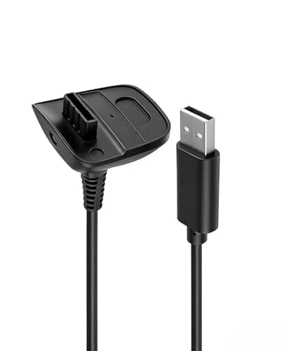 Image of DUSTEWQ Charging Cable compatible with Xbox 360, Wireless Controller USB Charging Cable Compatible with Microsoft Xbox360 / Xbox 360 Slim Wireless Game Controllers (10FT)