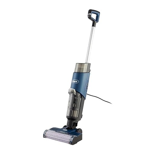 Image of Shark HydroVac Corded Hard Floor Cleaner with Antimicrobial Brush-Roll, Odour-Neutralising Multi-Surface Solution & 7.6m Cord, Self-Cleaning, Vacuums & Mops Wet & Dry Messes, Navy Blue WD110UK