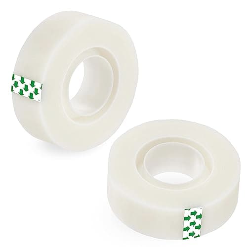 Image of Magic Tape 2 Refill Rolls -19 mm x 33 m General Purpose Clear Wrapping Invisible Sticky Tape Adhesive Strips sellotape for Home Office Document Repair,Gift Packing, Labelling & Sealing