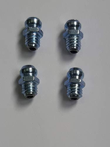 Image of Pack of 4 M6 Straight Hydraulic Grease Nipple Nipples Zerk 6mm x 1mm Pitch Thread