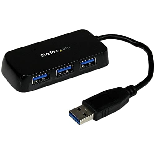 Image of StarTech.com 4-Port USB 3.0 SuperSpeed Hub - Portable Mini Multiport USB Travel Dock - USB Extender Black for Business PC/Mac, laptops (ST4300MINU3B)