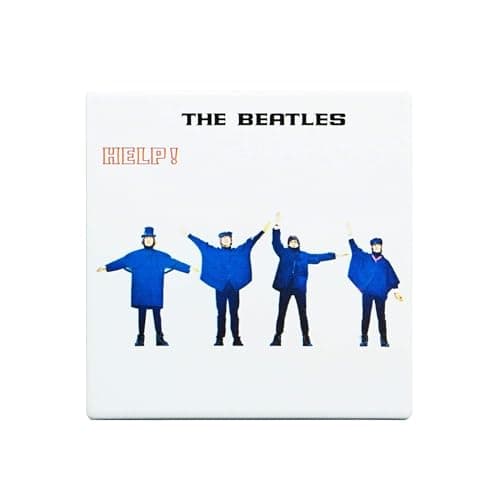 Image of Half Moon Bay | The Beatles | Help! Album Cover | Square Ceramic Drinks Coaster | Official Merchandise | Record Desk, Home Pub & Workshop Mat | Father’s Day 2026 Gift for Dad