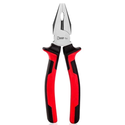 Image of Sharp-tec Combination Pliers 200mm, 8-inch Multifunction for Wire Cutting/Crimping/Twisting/Pulling/Nails Removing, Wire Pliers for Home Repair & Plumbing