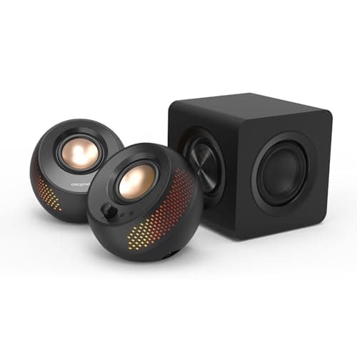 Image of CREATIVE Pebble X Plus 2.1 USB-C Computer Speakers with Subwoofer and Customizable RGB Lighting, Bluetooth 5.3, USB Audio, Up to 15W RMS Power for PC and Mac 