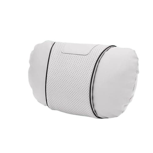 Image of NGAVXCM Leather Car Headrest Lumbar Support Fit For Audi A3 A4 B5 B6 8P 8V 8L A5 A6 C6 C5 A1 A7 A8 Q2 Q3 TT RS3(Headrest 1pc white)