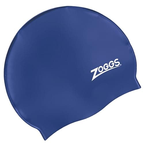 Image of Zoggs Unisex Adult Silicone Swimming Cap - Navy, One Size
