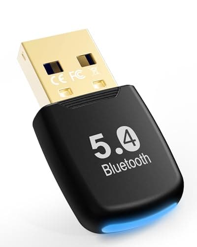 Image of Bluetooth Adapter for PC, Sanicata 5.4 Bluetooth Dongle 20M Range USB Adapter for PC, Plug and Play USB Dongle Free Diver for Laptop Headphones Keyboard Mouse Windows 11/10/8.1