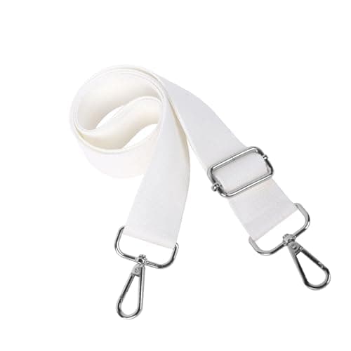 Image of Iridsmole Wide Shoulder Bags Strap 3.8cm, Bag Strap White, Adjustable Replacement Cross Body Bag Strap with Metal Swivel Hooks, Straps for Handbags Shoulder Crossbody Bags Messenger
