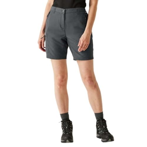 Image of Regatta Womens Chaska III Walking Shorts Water Repellent Hiking Seal Grey