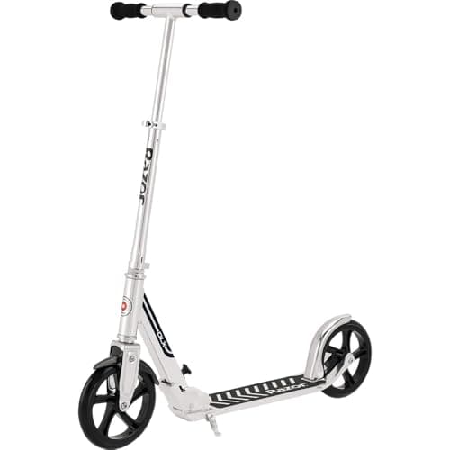Image of Razor A5 DLX Kick Scooter for Kids Ages 8+ - 8" Urethane Wheels, Foldable, Anti-Rattle Handlebars, For Riders up to 220 lbs