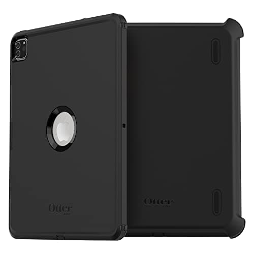 Image of OtterBox Defender Case for iPad Pro 12.9" (3rd gen/4th gen/5th gen/6th gen), Ultra-Rugged Protective Case with built in Screen Protector, 2x Tested to Military Standard, Black, No Retail Packaging