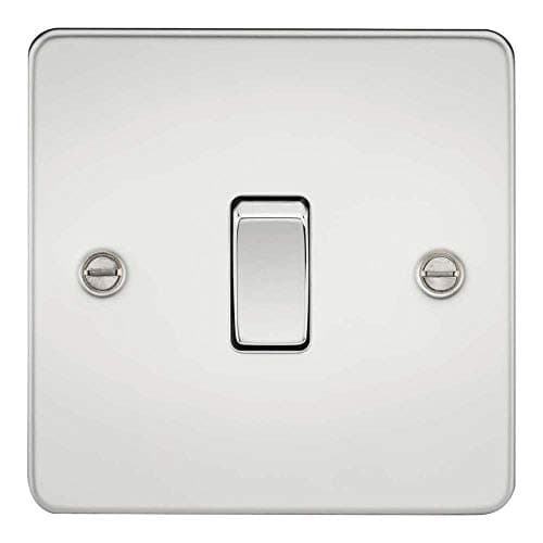 Image of Knightsbridge FP2000PC Flat Plate 2 Way Switch, Polished Chrome, 10AX, 1G