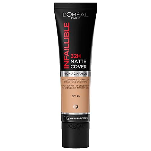 Image of L'Oréal Paris - Long-Lasting Foundation, high Coverage and mattifying - Infallible 24H Matte Cover - Shade: 115 Golden Beige - 35 ml