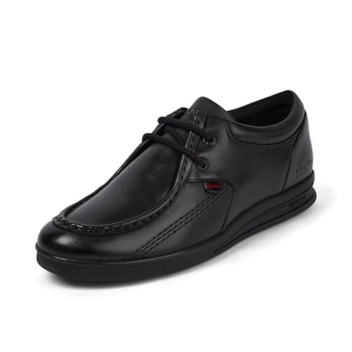 Image of Kickers Men's Troiko Wall Leather Shoes, Black, 9 UK