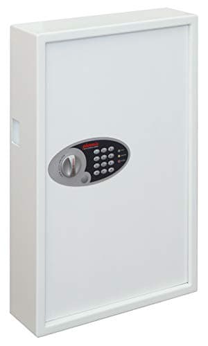 Image of Phoenix Safe Company – KS0033E Phoenix Cygnus Key Deposit Safe- 144 Hooks - Electronic Lock - Key Holder Wall Mounted - Scratch Resistant White Paint Finish - 30 Litres - 20kg