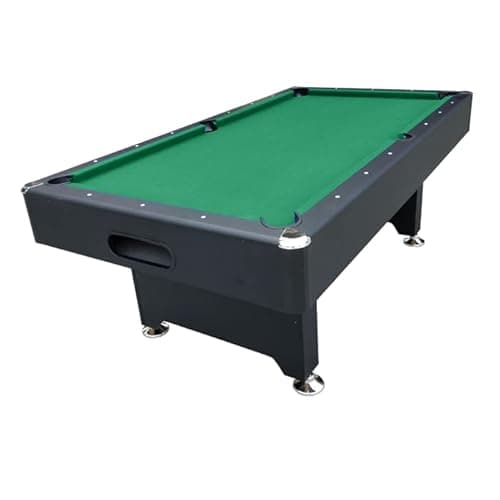 Image of 7ft Slate Bed Pool Snooker Black Table Billiards Family Leisure With All Accessories, Great for Kids and Adults (Red)