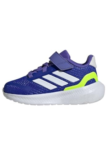 Image of adidas Unisex Kids RUNFALCON 5 Shoes Infants, Lucid Blue/Cloud White/Lucid Lemon, 3 UK Child