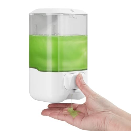 Image of Modunful Liquid Soap Dispenser Wall Mounted,Manual No Drill Hand Soap/Sanitizer Dispenser for Bathroom,High-Capacity for Kitchen,Hotel & Commercial Spaces,1000ML/38OZ,Touchless Design