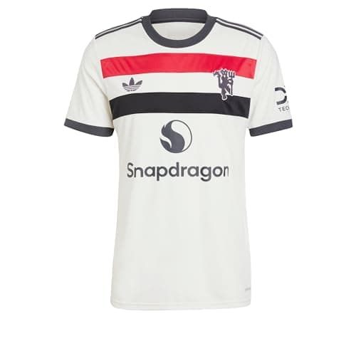 Image of adidas Mens Manchester United Third Shirt 2024 2025 Adults White XL