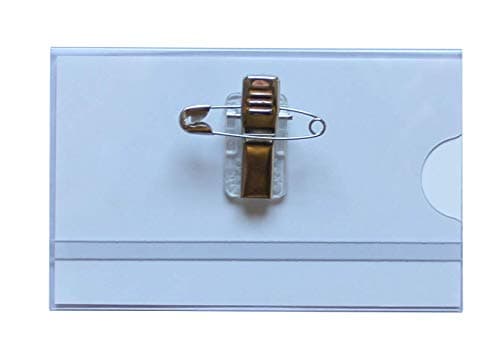 Image of Seco Combi Clip & Pin Badge 90x55mm Pack of 25