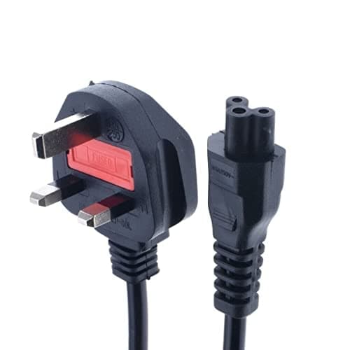 Image of Multibao 1.5M 13A Mains UK 3 Pin C5 Kettle Power Cord Lead Cable Clover Leaf For TV PC Monitor