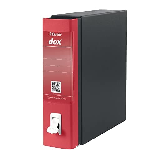 Image of Esselte Dox 1 Class Box Lever Arch File, A4. Red