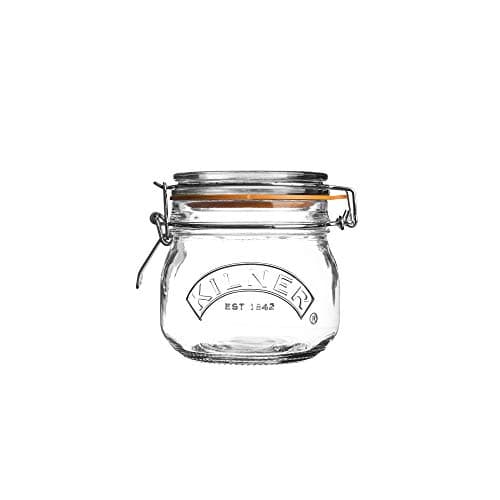 Image of 4 x Kilner Traditional 0.5 Litre Airtight Clip Top Preserve Glass Storage Jars