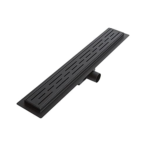 Image of Milano Linear Black Stainless Steel Shower Drain Grate - 800mm