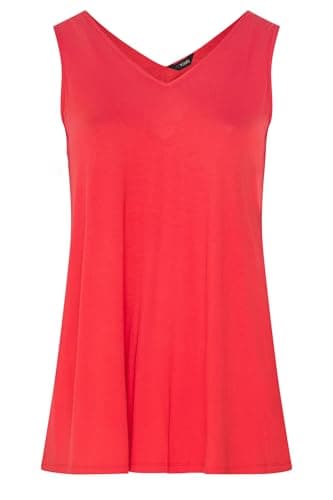 Image of Yours Curve Red Swing Vest Top - Women's - Plus Size Curve