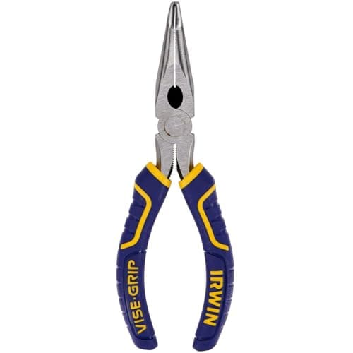 Image of IRWIN Tools Vise-Grip Pliers, Bent Long Nose, 6-Inch (2078226),Blue/Yellow