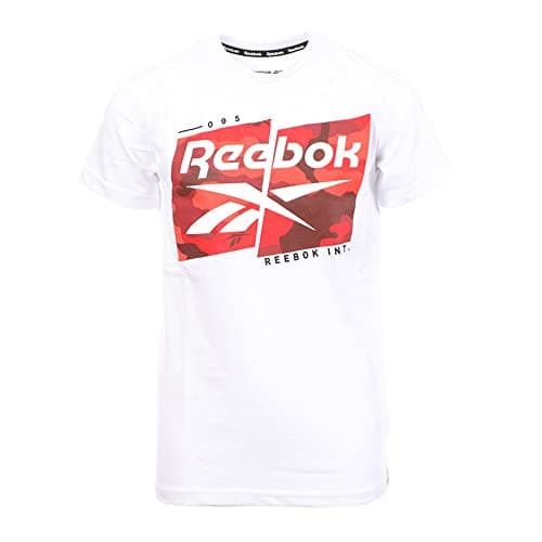 Image of Reebok Camo Logo T-Shirt Children, Boys, T-Shirt, H89196RBI, White, 8 Years