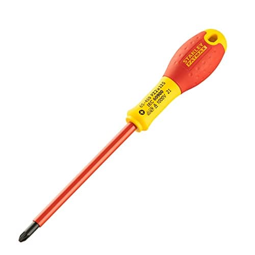 Image of Stanley 0-65-419 Fat Max Screwdriver Insulated Pz Pz2X125Mm-Red And Yellow