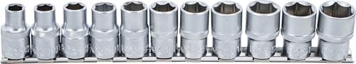 Image of BGS 9106 | Socket Set, Hexagon | 12.5 mm (1/2") Drive | 10 - 21 mm | 11 pcs.