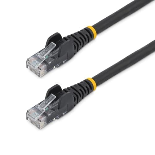 Image of StarTech.com 10m CAT6 Ethernet Cable - LSZH (Low Smoke Zero Halogen) - 10 Gigabit 650MHz 100W PoE RJ45 UTP Network Patch Cord Snagless with Strain Relief - Black, CAT 6, ETL Verified (N6LPATCH10MBK)