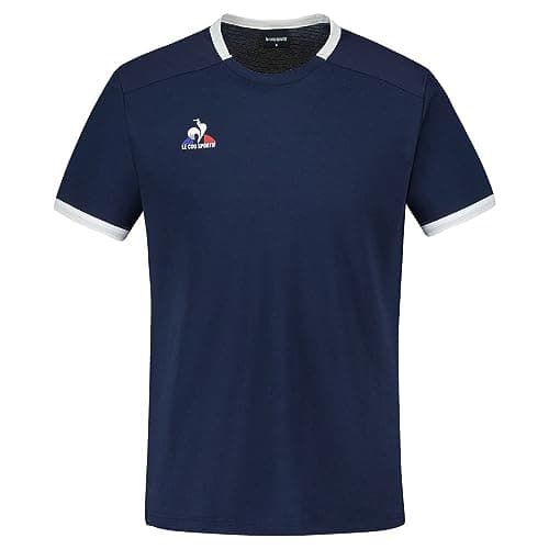 Image of Le Coq Sportif Men's Tennis Tee Ss N°5 M Opti T-Shirt, (Dress Blues/New Optical White), M