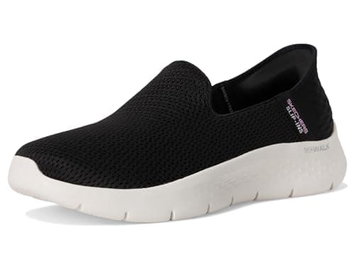 Image of Skechers Womens Women's Hands Free Slip-ins Go Walk Flex-Relish Sneaker, Black/White, 6, 3 UK