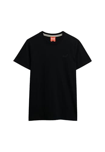 Image of Superdry Essential Logo Emb tee T-Shirt for Men, Black/Black, M