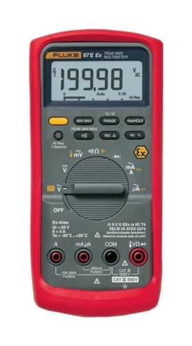 Image of Fluke 87-5-EX Intrinsically Safe True-RMS Multimeter, 50 Megaohm Resistance, 1000V AC/DC Voltage, 10A AC/DC Current, 200 kHz Frequency